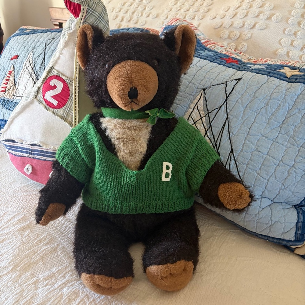 Vintage Dean’s Gwentoy Black Bear 20-21” w/ Sweater & Working Growler UK Made
